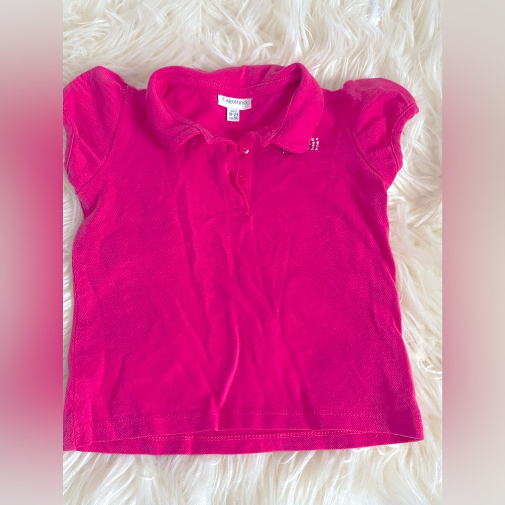 (4 for $10) cute girls polo shirt. Size 18-24 months